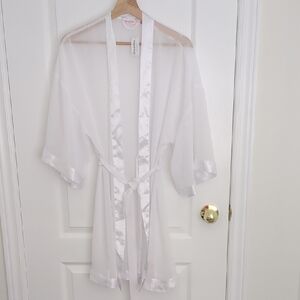Elegant White Sheer Robe